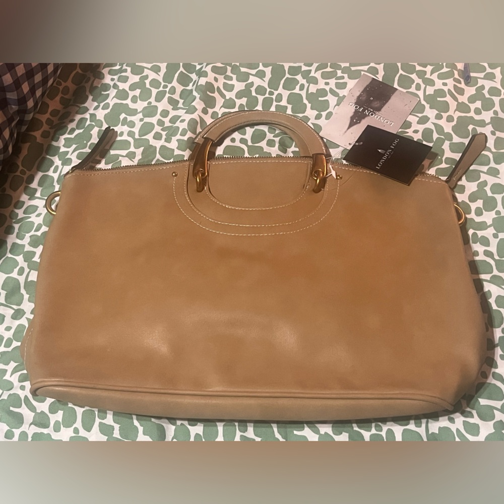 London Fog Classic Tan Laptop Bag